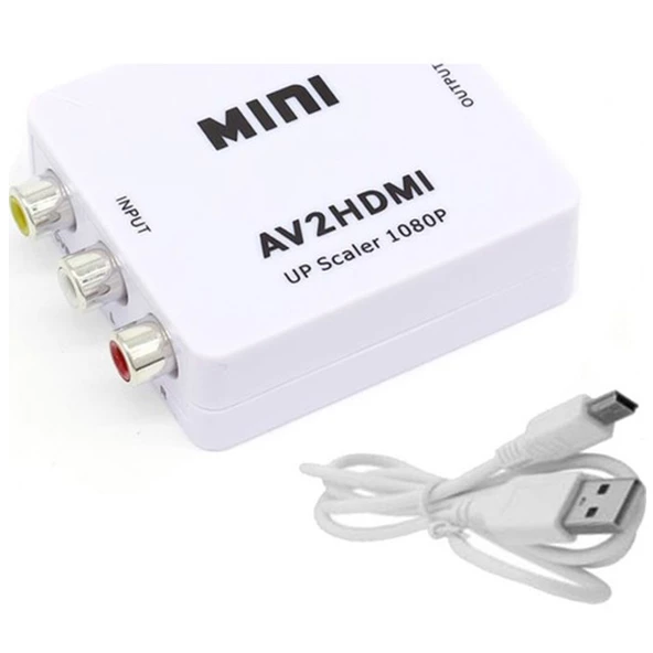 Universal  Av To HDMI Mini Switch Rca Composit Audio Video HDMI Görüntü Çevirici Full Hd Dönüştürücü