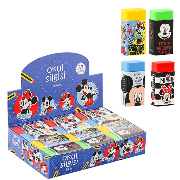 Otto Silgi Minnie Baskılı Öğrenci Silgisi (24 Lü Paket)