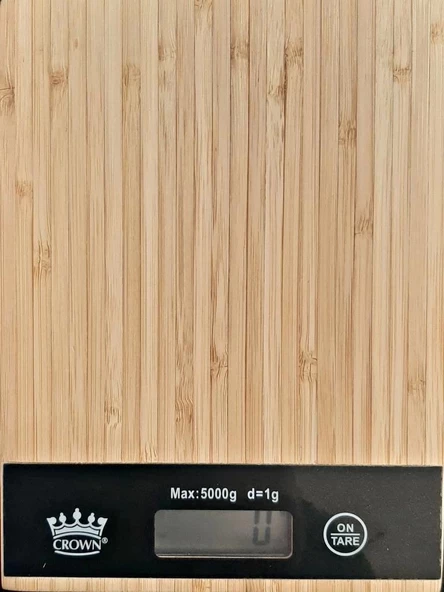 Dijital Lcd Mutfak Tartısı Terazisi 5kg Bambu Desenli - 2