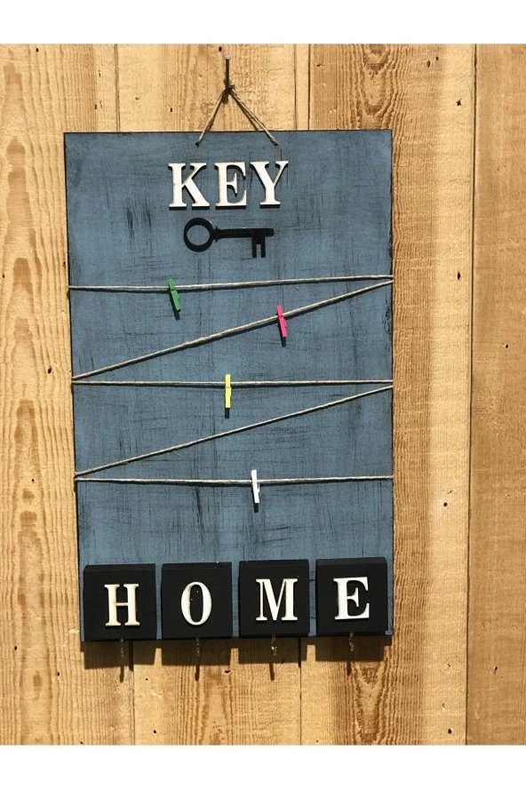 Dekoratif Home Keys Ahşap Resimlik ve Notluk