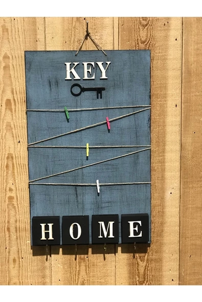 Dekoratif Home Keys Ahşap Resimlik ve Notluk