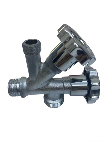 Dual Çiftli Çatallı Çamaşır Makinesi Ara Taharet Musluk Ara Musluk - 2