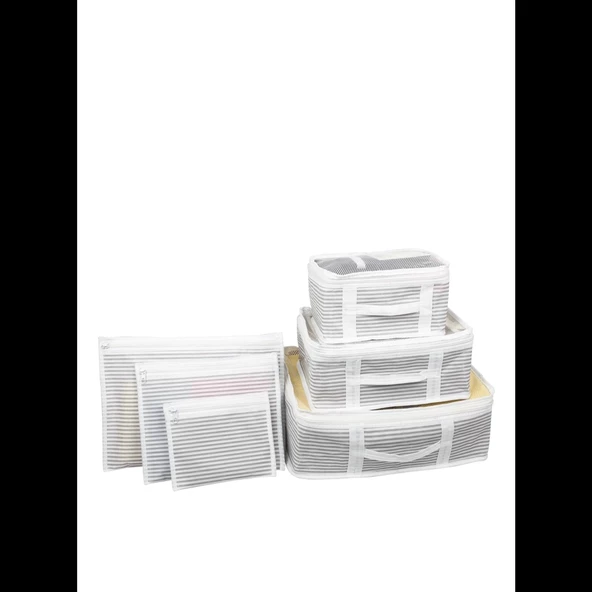 Bavul İçi Organizer Seti - Yatak Odası Organizer Set - Makyaj Organizer Mini Hurçlar (6 Parça) - 3