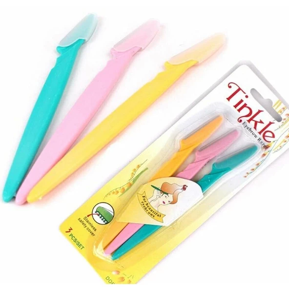 Tinkle Kaş Usturası 3'lü Set - Mükemmel Kaşlar İçin Hassas ve Etkili Aracınız - 2