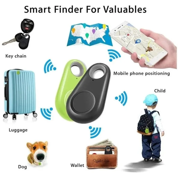 Mini Akıllı Anahtar Bulucu Bluetooth Tracker Evcil Hayvan ve Eşya Gps Bulucu Anti-kayıp Sensör