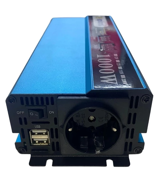 Epilons 12v 1000w Tam Sinus İnverter 220v Çevirici Taşınabilir Güç Kaynağı - 5