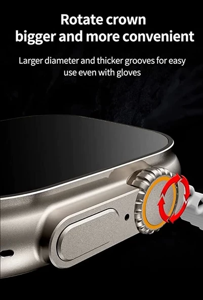 Ws28 Ultra 49mm Siri Tansiyon Ateş Nabız Ölçer Akıllı Saat - 3