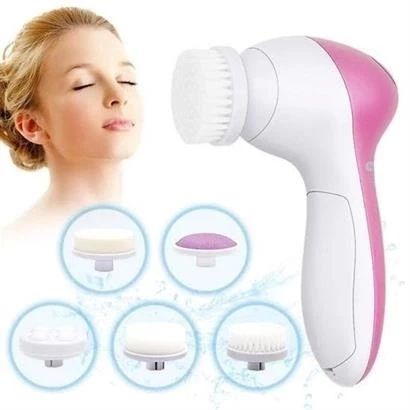 Pilli Yüz Cilt Temizleme Cihazı Siyah Nokta Peeling Fırça Seti Vücut Yüz Bakımı Masaj Aleti - 2
