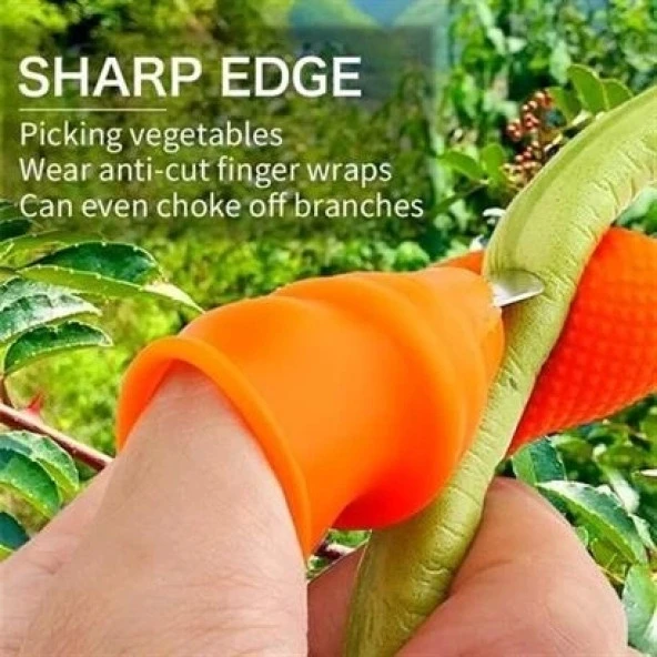 Silikon Parmak Koruyucu Meyve Toplama Aracı Bahçe Kesme Bıçak Eldiven