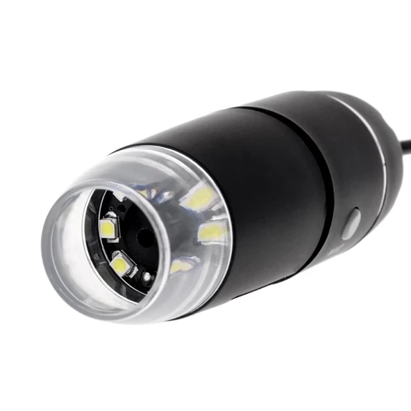 -1600X USB dijital mikroskop kamera endoskop 8LED büyüteç Metal standı - 2