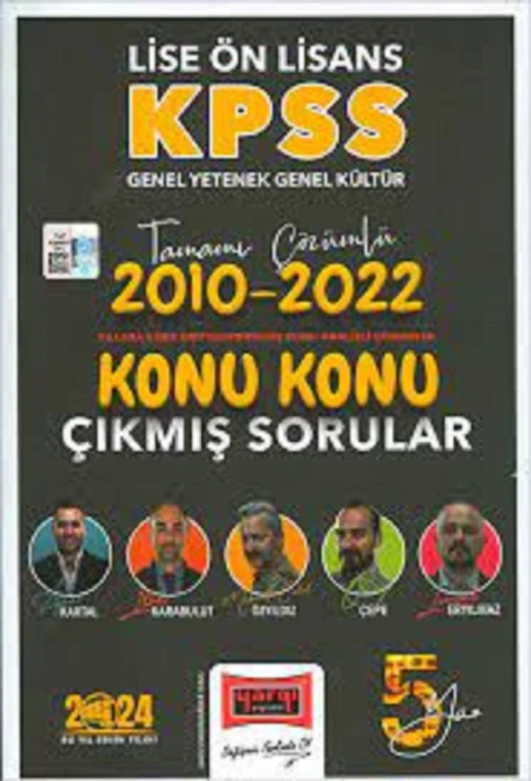 2024 KPSS Lise Ön Lisans Genel Yetenek Genel Kültür 2010-2022  Yargı Yayınları