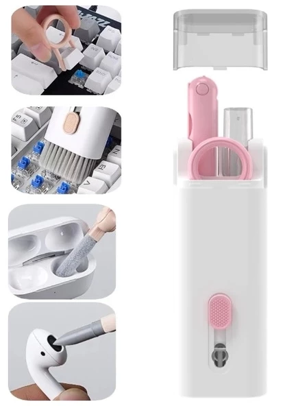 Pratik Çok Fonksiyonlu 7 Parça Airpods Klavye Ekran Kulaklık Temizleme Kiti - 2