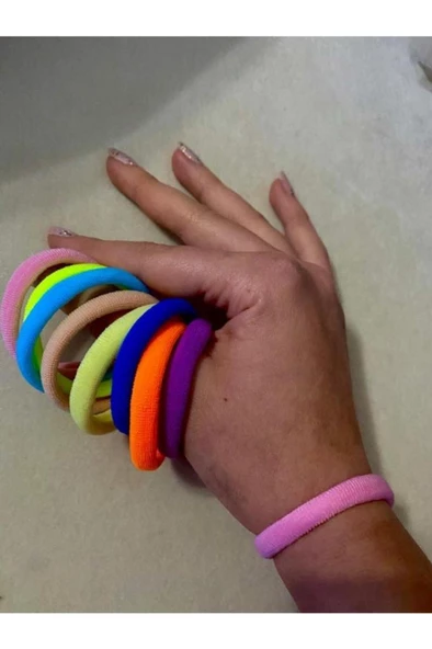 Lastik Saç Toka Bileklik Boy Ultra Esnek 15 Adet - Resim 9