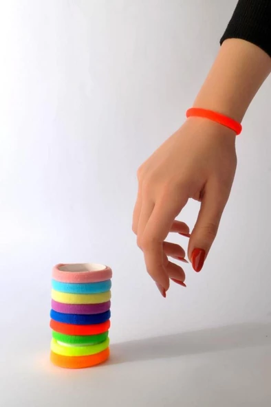 Lastik Saç Toka Bileklik Boy Ultra Esnek 15 Adet - Resim 8