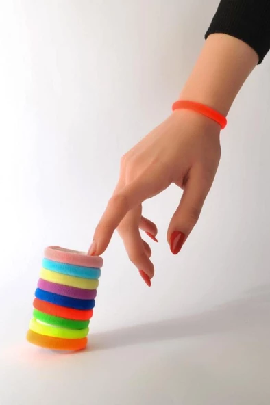 Lastik Saç Toka Bileklik Boy Ultra Esnek 15 Adet - Resim 7