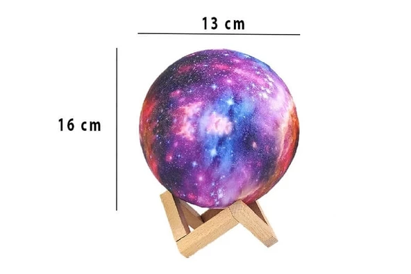 Dekoratif Yerküre Renkli 15 Cm Pilli - 3