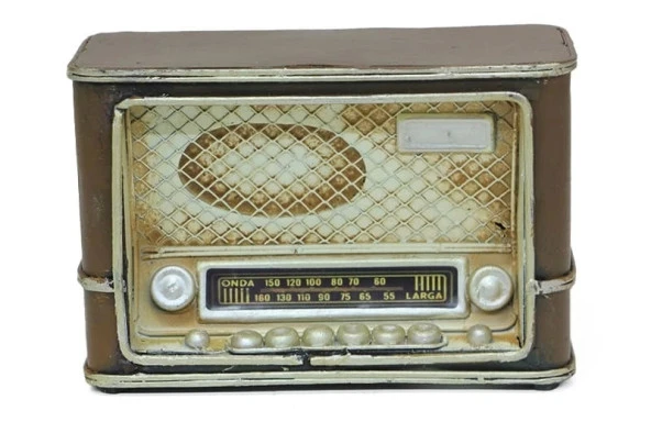 Vintage Tasarım Dekoratif Metal Radyo