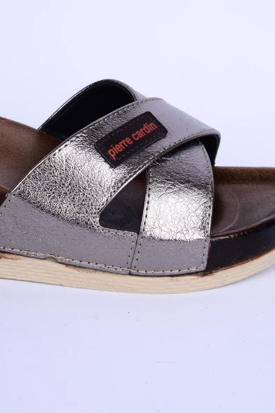 Pierre Cardin 7010 Yüksek Taban Ortopedik Taban Platin Günlük Kadın Terlik - 2