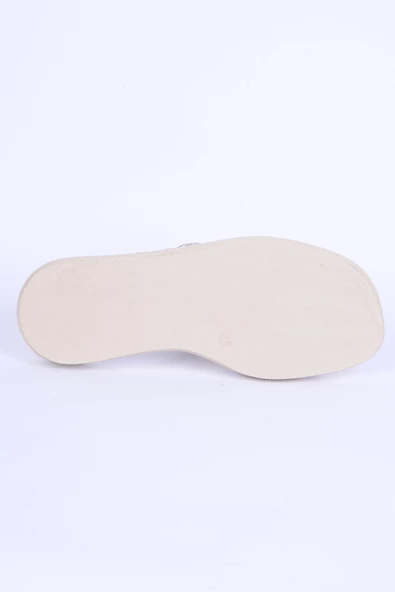 Pierre Cardin 5106 Taş Detaylı Rahat Taban Beyaz Günlük Kadın Terlik - 4