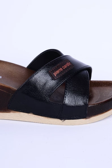 Pierre Cardin 7010 Yüksek Taban Ortopedik Taban Siyah Günlük Kadın Terlik - 2