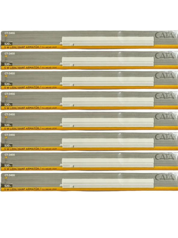 Cata CT-2466 5W 6400K (Beyaz) Ledli Bant Armatür (8 Adet)