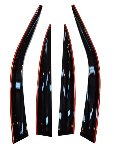 As 250-950 Dodge Kırmızı Kromlu Cam Rüzgarlığı