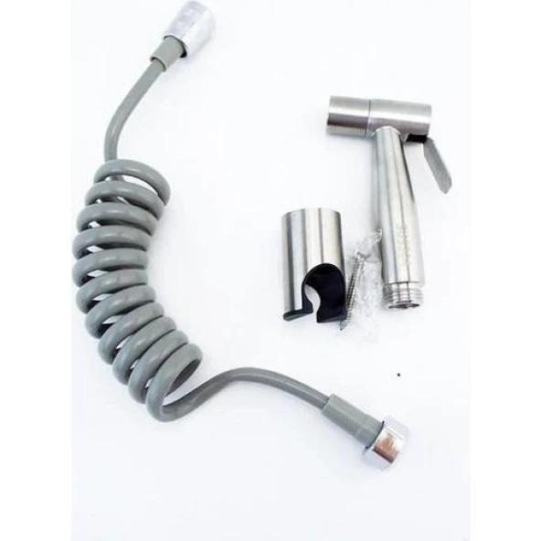 Valkyrie Paslanmaz Çelik Tuvalet Musluk Lavabo Bide Seti Kademeli Jet Püskürtme Spiral Hortum Kolay Montaj - 2