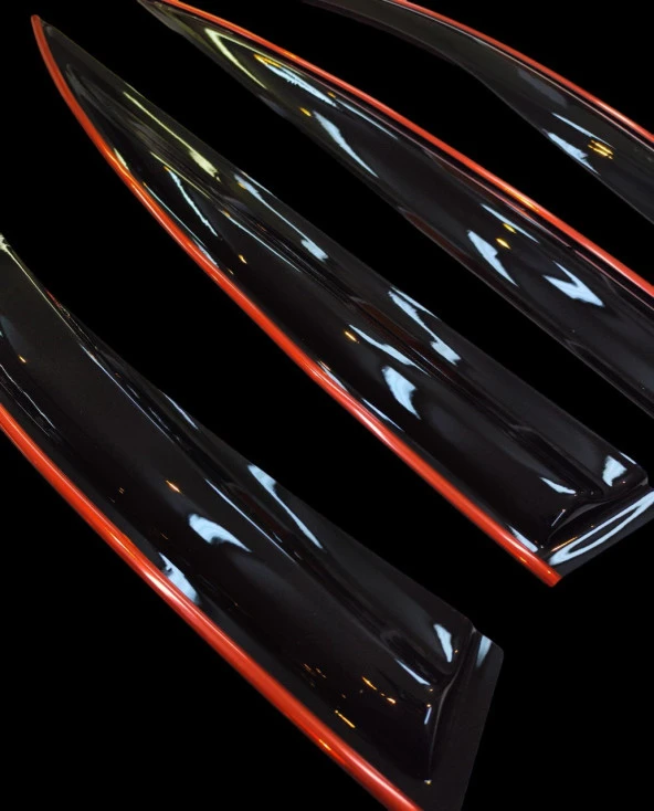 Honda City Kırmızı Kromlu Cam Rüzgarlığı 2009-2013 Arası - Resim 7