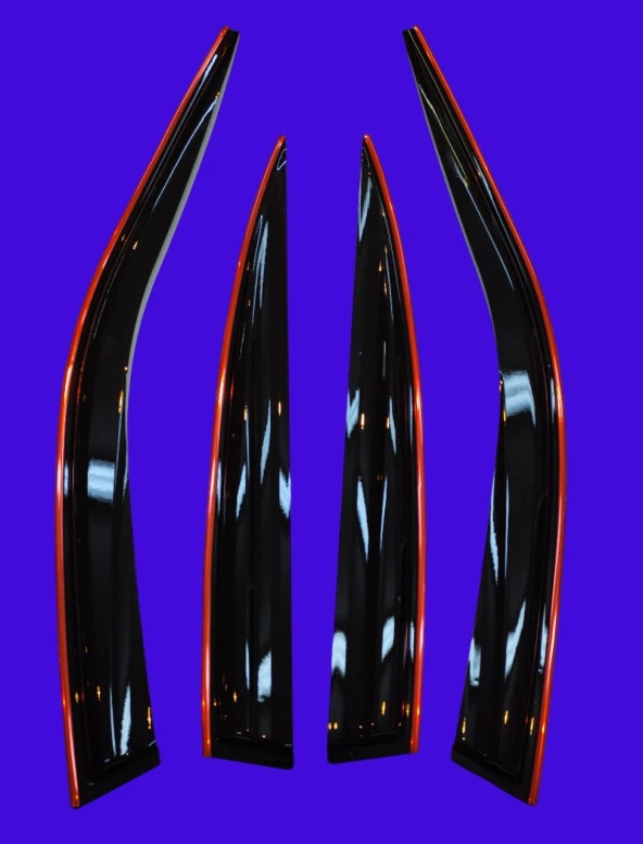 Skoda Fabia Kırmızı Kromlu Cam Rüzgarlığı 2000-2008 Arası - Resim 5