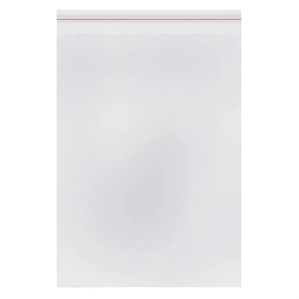 25 cm x 30 cm. Şeffaf Bantlı Jelatin - Yapışkanlı Poşet - 25 Adet - 2