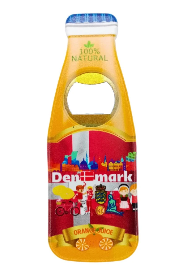 Danimarka Temalı Magnet Şişe Açacak - Resim 3
