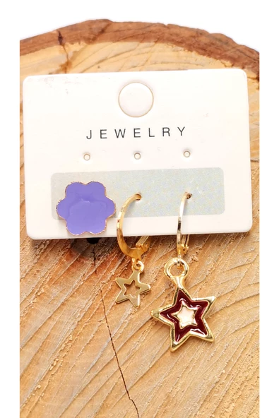 Renkli Figürlü Lüks Küpe ürün görseli 1