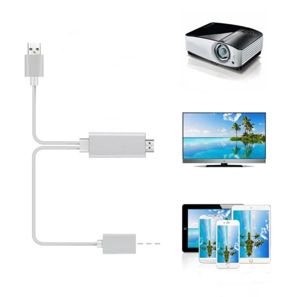 HDTV Görüntü Aktarma Kablosu İOS Android USB 3.0 Dönüştürücü