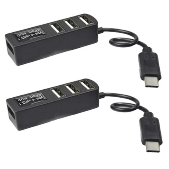 Type C to Usb 3.1 3.0 Hub 4 Portlu Dişi Switch Çoklayıcı Adaptör