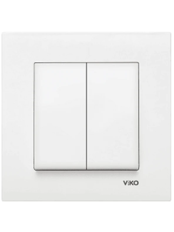 Viko Karre Komütatör Beyaz (Çerçeve Dahil) 90967002 (4 Adet) - 3