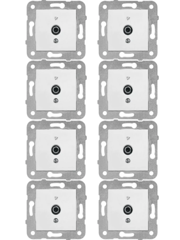 Viko Karre Uydu Prizi F Konnektörlü Sonlu Beyaz (Çerçeve Dahil) 90967009 (8 Adet)