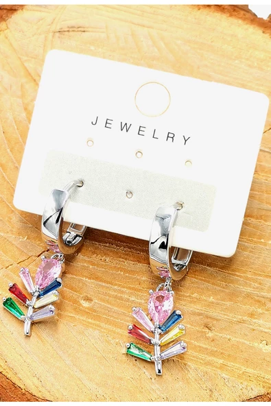 Çelik  Lüks Tasarım Küpe ürün görseli 1