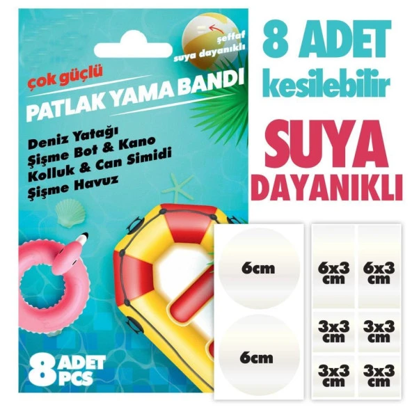 Patlak yama bandı Deniz yatağı,Şişme bot,Kano,Şişme havuz,Can simidi Tamir Bandı - Resim 4