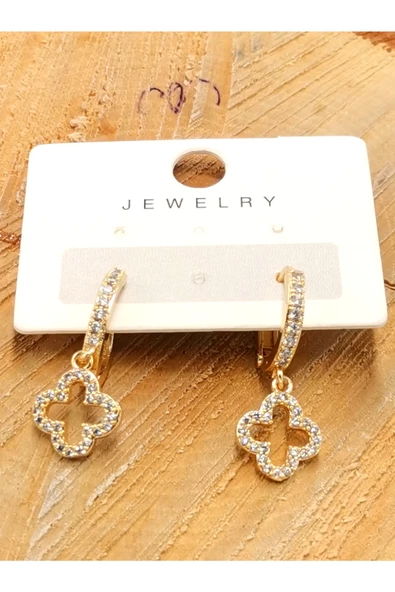 Zirkon Taşlı Lüks Tasarım Küpe ürün görseli 1