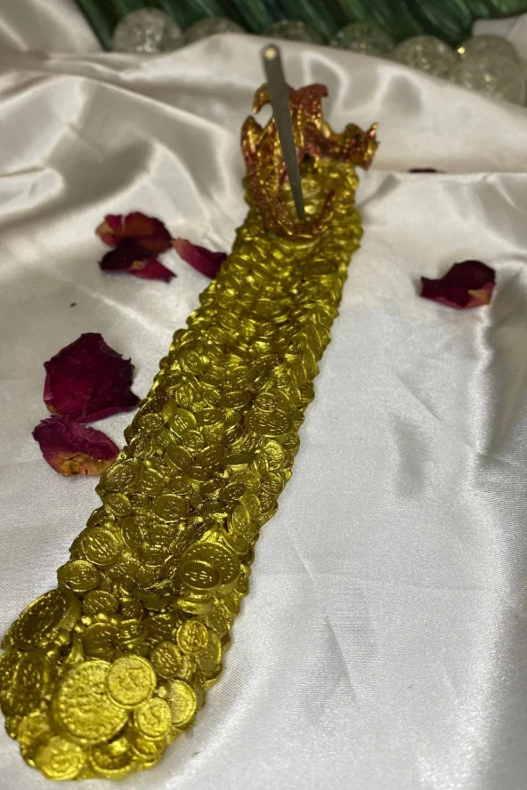 Ejderha Dragon Para Bereket Çubuk Tütsülük Gold - Resim 2