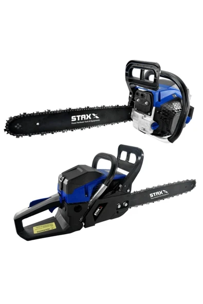 STAXX Techno Tam Professional Çift Egzoz Ağaç Motoru Motorlu Testere Hızar 58 cc 4.3 Hp 50 cm Pala - 2