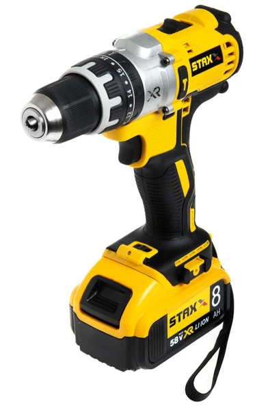 STAXX 58 V 8 Ah Çift Metal Şanzuman Çift Samsung Akülü Darbeli Şarjlı Matkap Vidalama + 30 Parça Set - 3