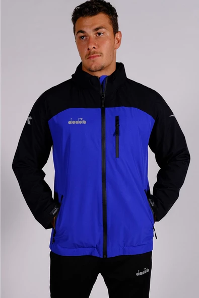 Diadora Elite - Erkek Mavi-Lacivert Su Geçirmez Spor Yağmurluk - 44YĞM10ELT - 3
