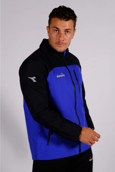 Diadora Elite - Erkek Mavi-Lacivert Su Geçirmez Spor Yağmurluk - 44YĞM10ELT - 4