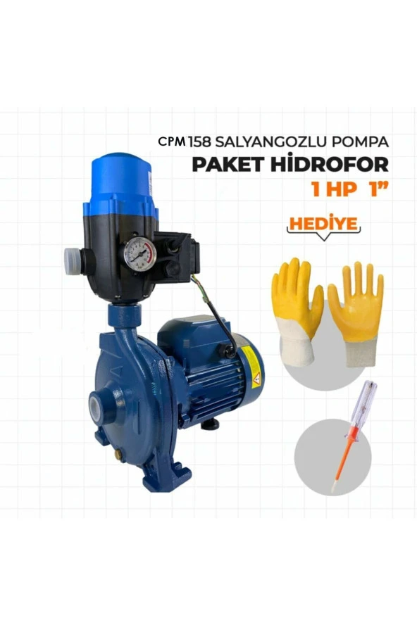 Stilmax Paket Hidrofor Salyangoz Pompalı Su Motoru 1 Hp 1"