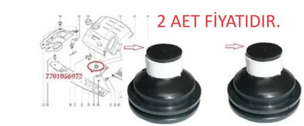 Megane 2 Motor Üst Kapak Bağlantı Takozu, 7701056972
