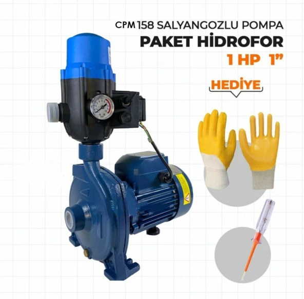 Staxx Power Cpm 158 Metal Dişli Otomatik Sistem Paket Hidrofor Su Pompası 1 Hp 1" + Rakor Takımı - 2