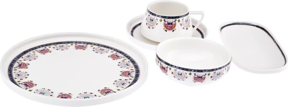 Emsan Ethnic Pink Porselen 32 Parça 6 Kişilik Kahvaltı / Servis Takımı - 2