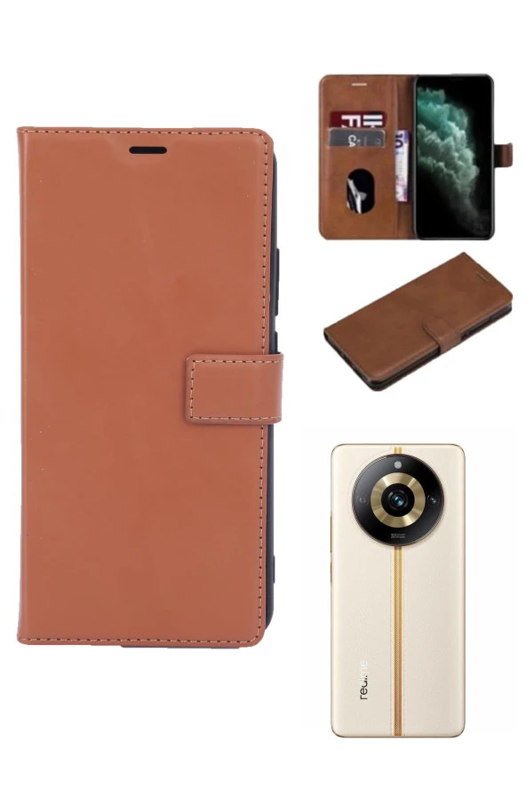 Realme 11 Pro Kamera Korumalı Cüzdanlı ve Kapaklı Kılıf - Resim 2