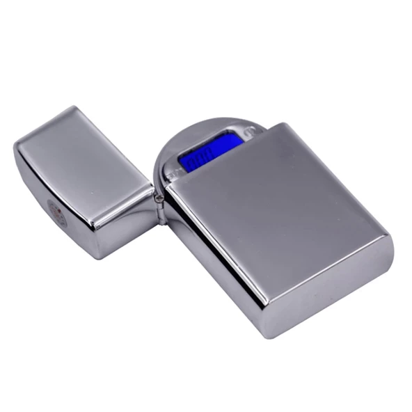 Diamond Zippo Çakmak Şeklinde Kutulu Mini Cep Hassas Dijital Terazi (200gr-0.01) - 3